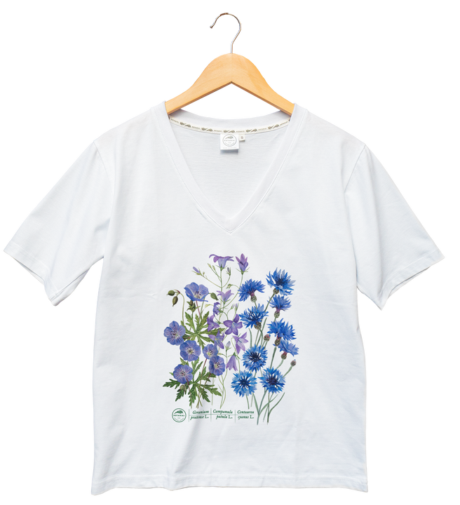Blue meadow — premium t-shirt