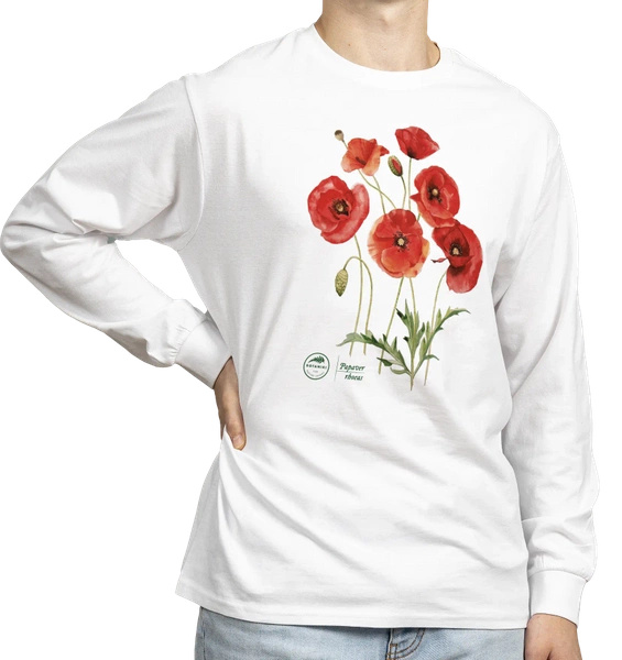 Common poppies — long sleeve t-shirt