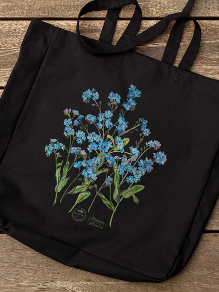 Forget-me-nots — premium cotton bag