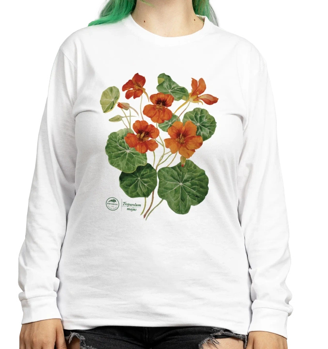 Garden nasturtiums — long sleeve t-shirt