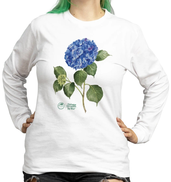 Hydrangea 'Jip Blue' — long sleeve t-shirt