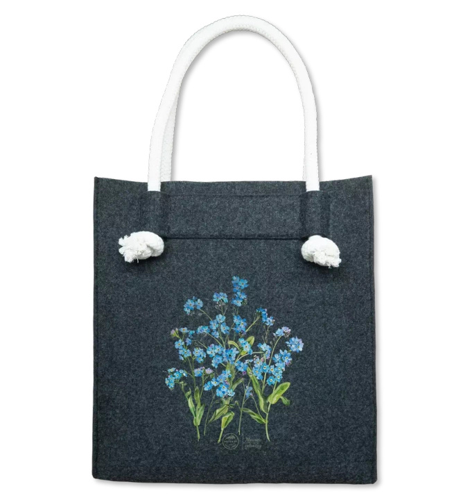 Forget-me-nots — premium felt bag