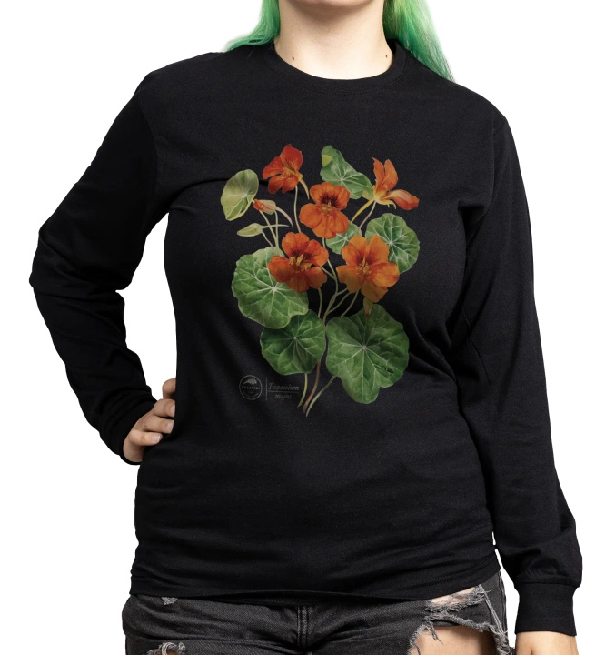 Garden nasturtiums — long sleeve t-shirt