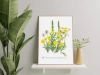 Golden herbs — plant motif poster