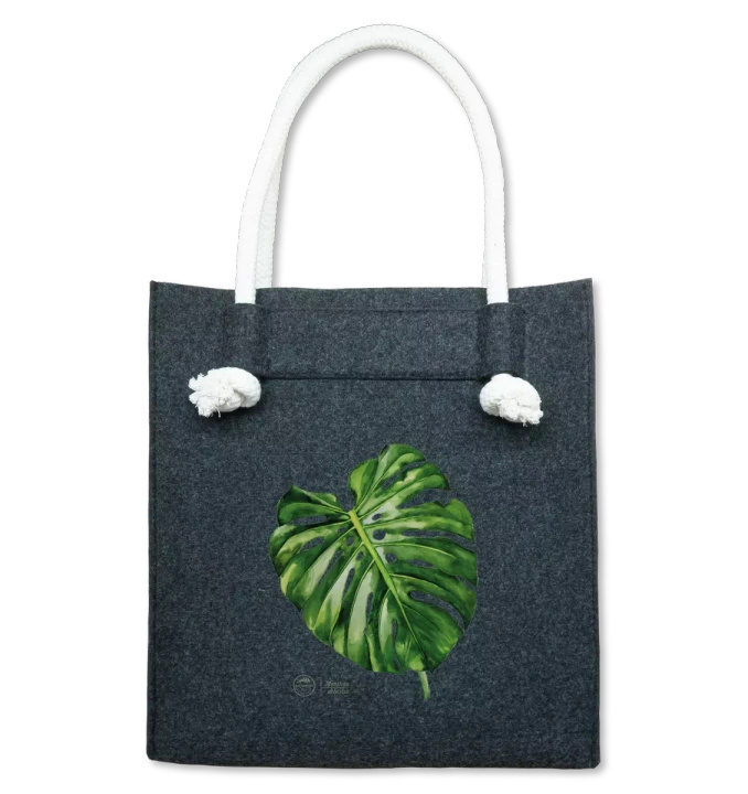 Monstera — premium felt bag
