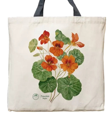 Garden nasturtiums — premium cotton bag