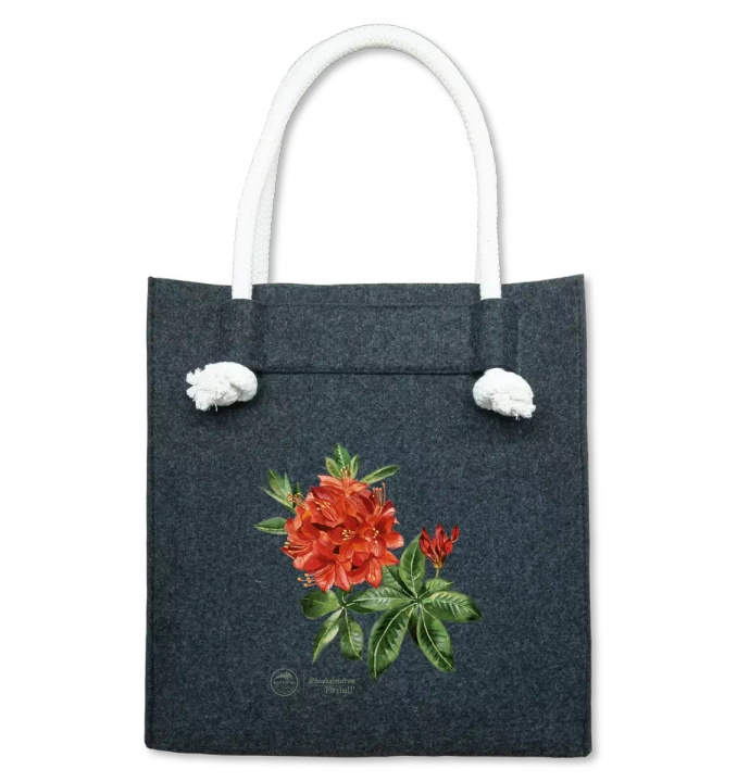 Rhododendron 'Fireball' — premium felt bag