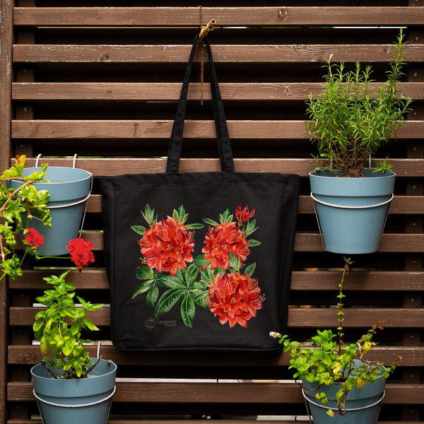 Rhododendron 'Fireball' — premium cotton bag