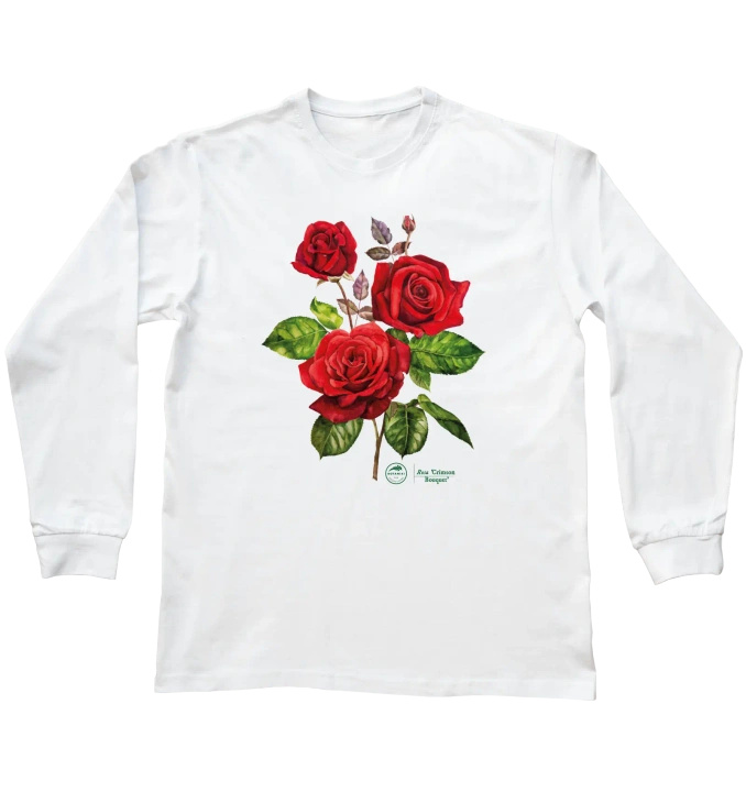 Rose 'Crimson Bouquet' — long sleeve t-shirt