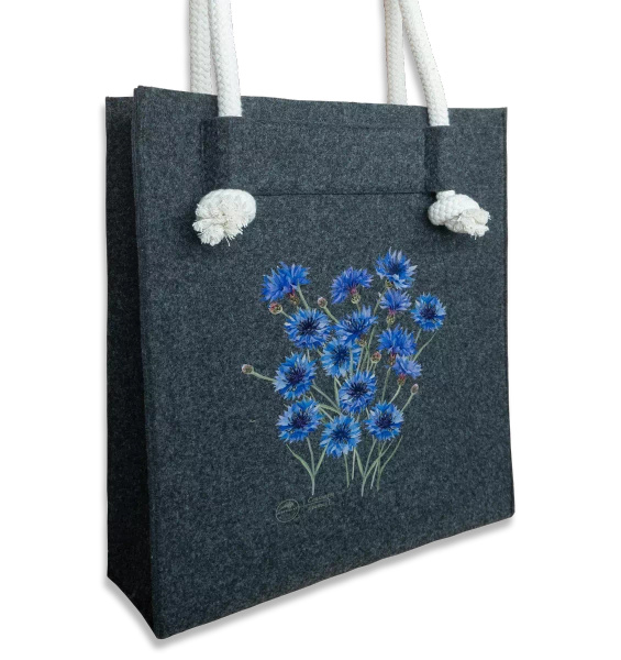 Cornflowers — premium felt bag