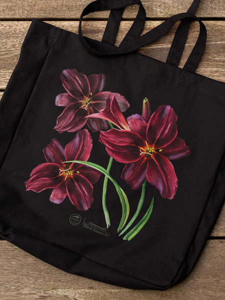 Daylily 'Black Emanuelle' — premium cotton bag