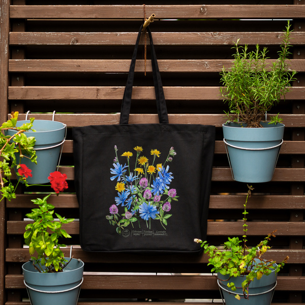 Roadside flowers — premium cotton bag