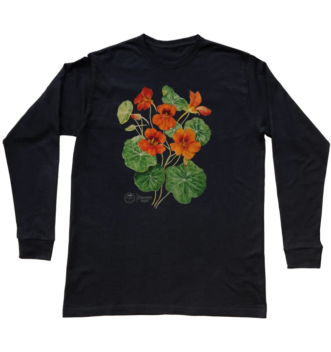 Garden nasturtiums — long sleeve t-shirt