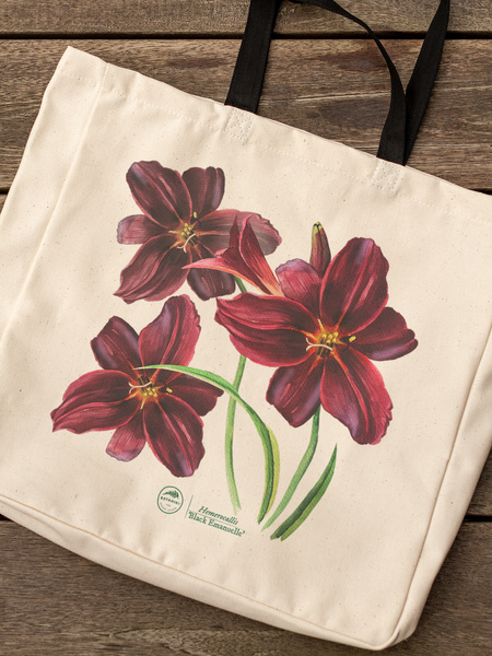 Daylily 'Black Emanuelle' — premium cotton bag