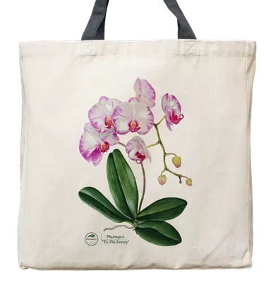 Orchid phalaenopsis — premium cotton bag