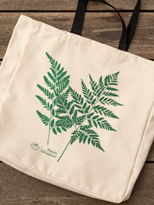 Leather fern — premium cotton bag