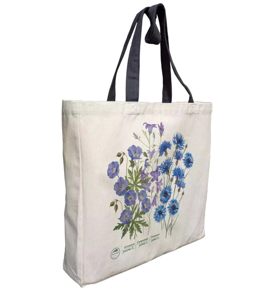 Blue meadow — premium cotton bag