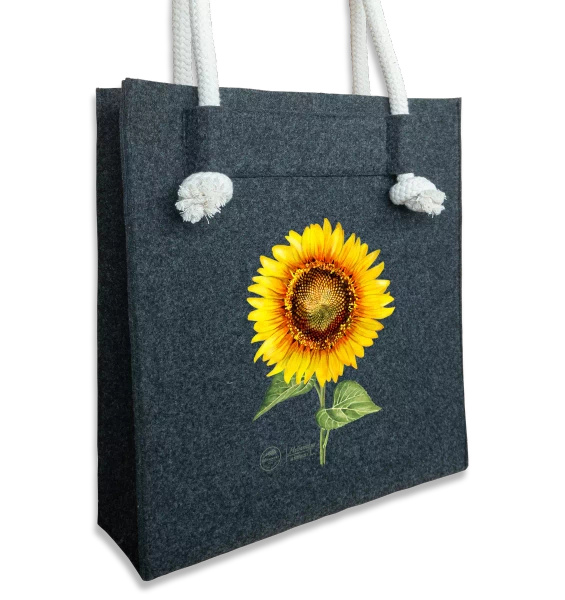 Common sunflower — premium felt bag