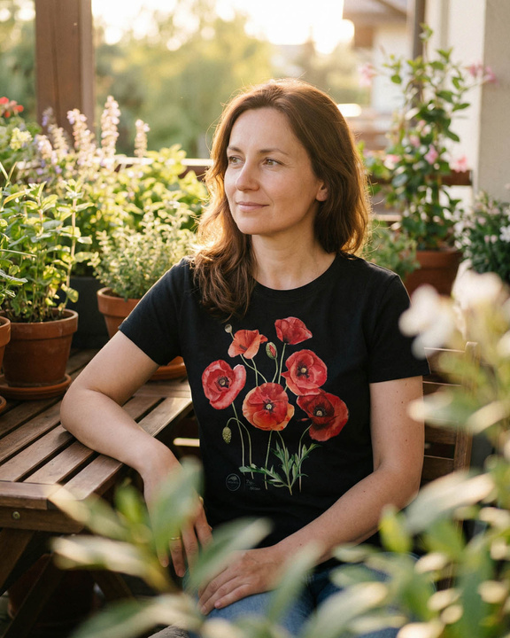 Common poppies — women's t-shirt