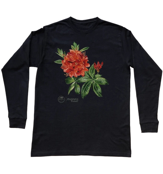 Rhododendron 'Fireball' — long sleeve t-shirt