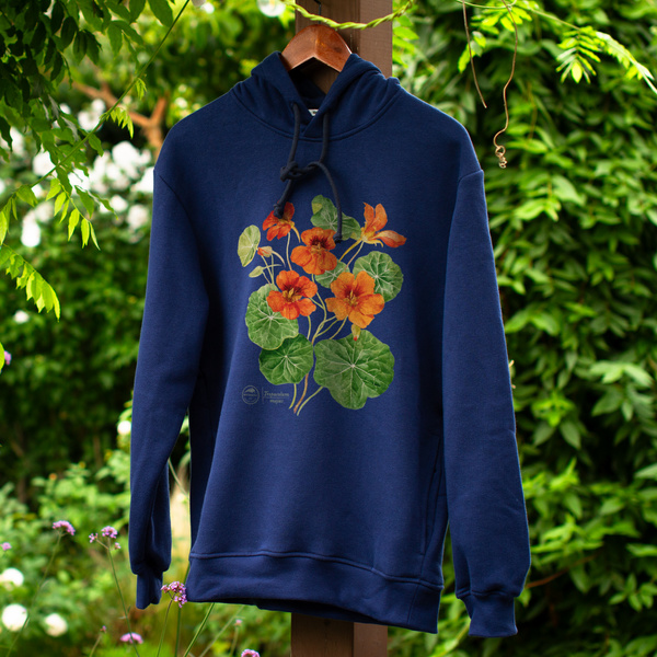 Garden nasturtiums — premium hoodie