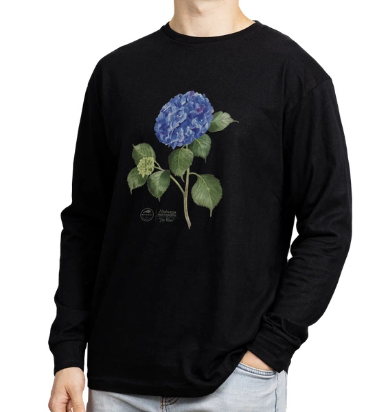 Hydrangea 'Jip Blue' — long sleeve t-shirt