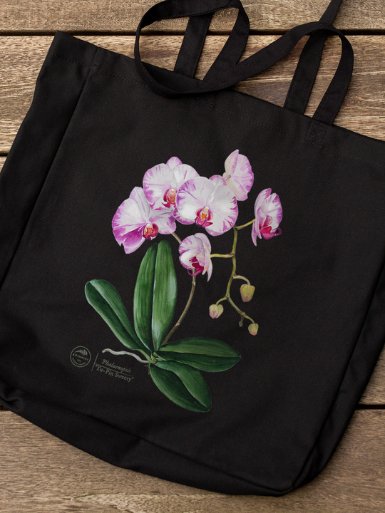 Orchid phalaenopsis — premium cotton bag