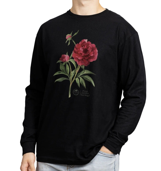 Chinese peony 'Red Magic' — long sleeve t-shirt