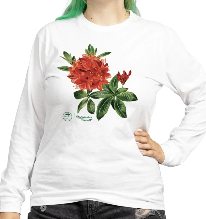 Rhododendron 'Fireball' — long sleeve t-shirt