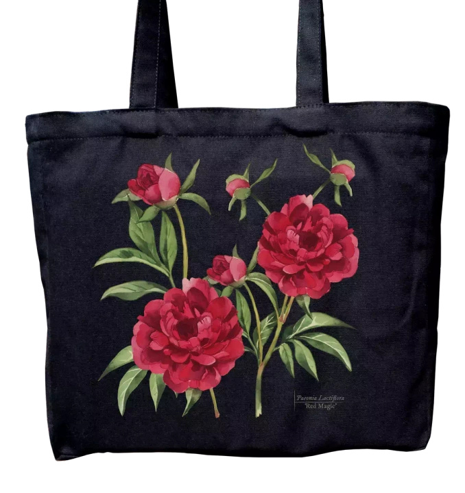 Chinese peony 'Red Magic' — premium cotton bag