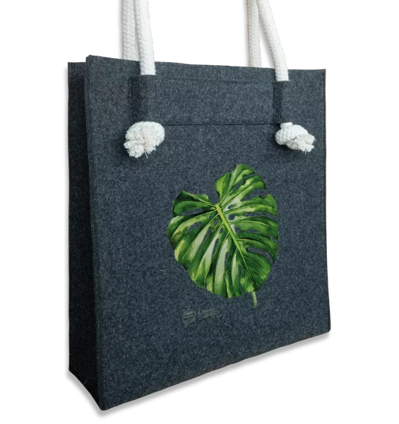 Monstera — premium felt bag