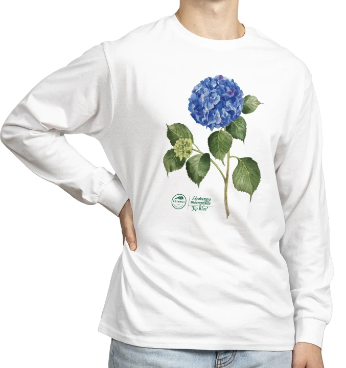 Hydrangea 'Jip Blue' — long sleeve t-shirt