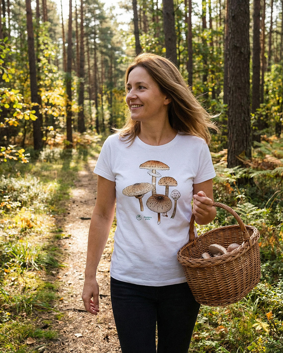 Parasol mushroom — women's t-shirt