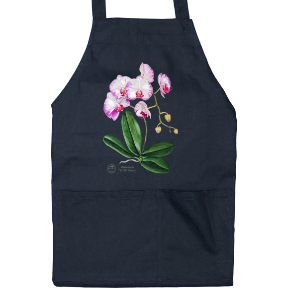 Orchid phalaenopsis — apron with pockets