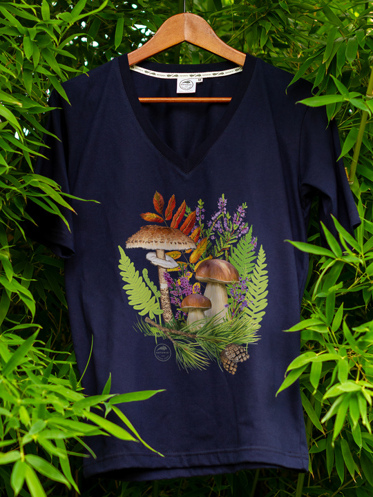 Autumn treasures of the woods — premium t-shirt