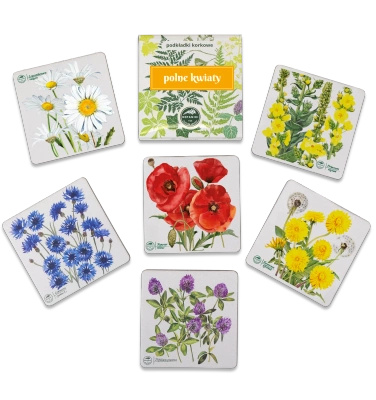Wildflowers — cork coasters