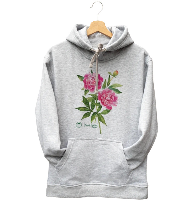 Chinese peony 'Sorbet' — hoodie