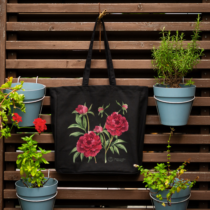 Chinese peony 'Red Magic' — premium cotton bag