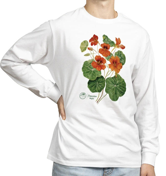 Garden nasturtiums — long sleeve t-shirt