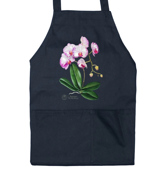 Orchid phalaenopsis — apron with pockets