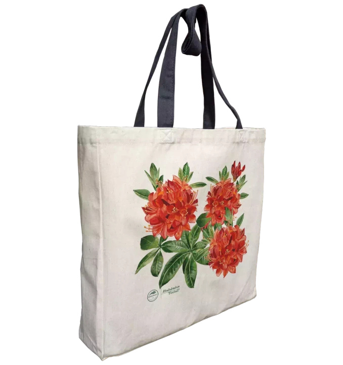 Rhododendron 'Fireball' — premium cotton bag
