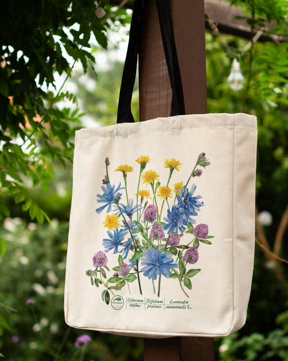 Roadside flowers — premium cotton bag