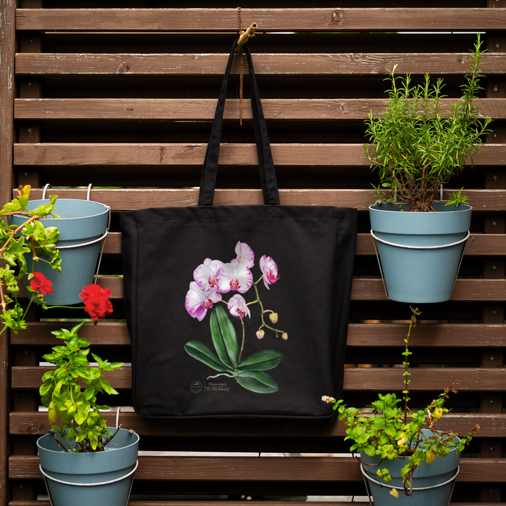 Orchid phalaenopsis — premium cotton bag