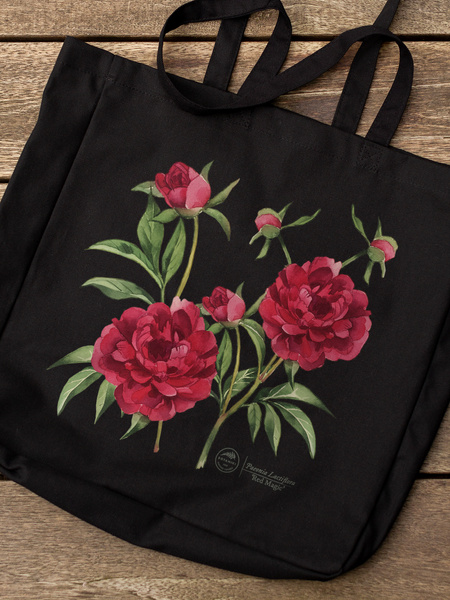 Chinese peony 'Red Magic' — premium cotton bag