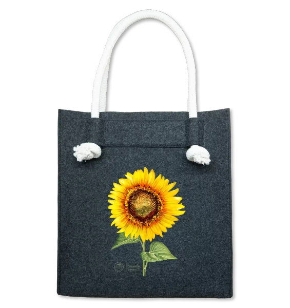 Common sunflower — premium felt bag