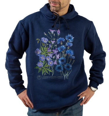 Blue meadow — premium hoodie