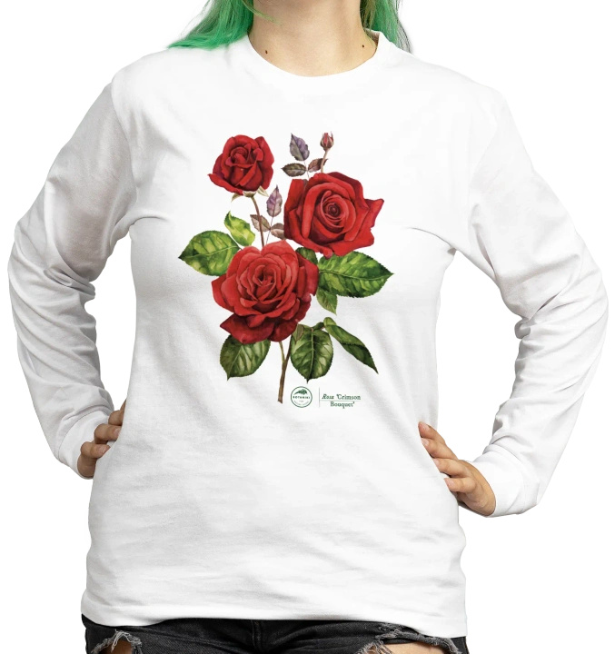 Rose 'Crimson Bouquet' — long sleeve t-shirt