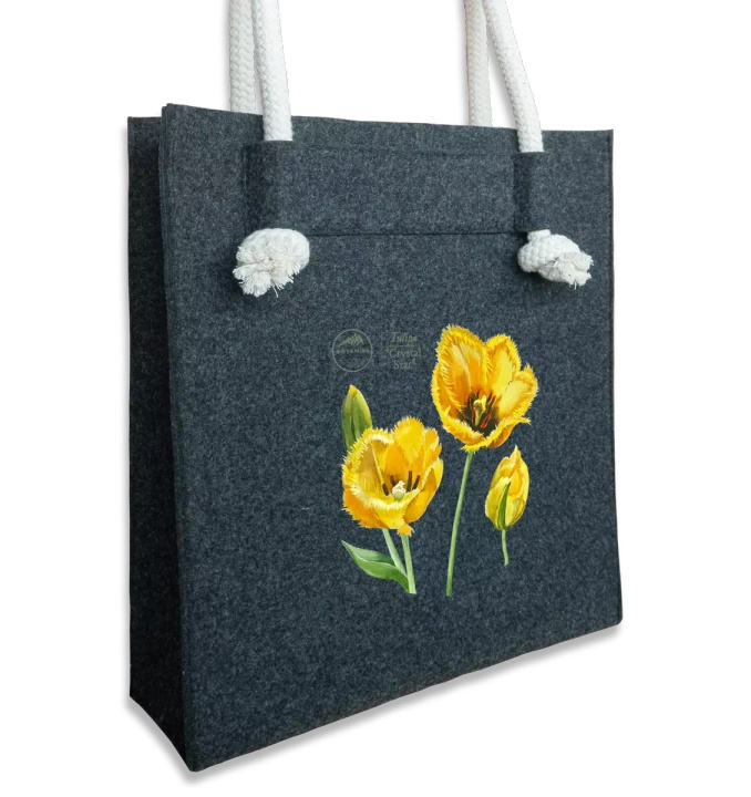 Tulip 'Crystal Star' — premium felt bag