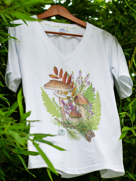 Autumn treasures of the woods — premium  t-shirt