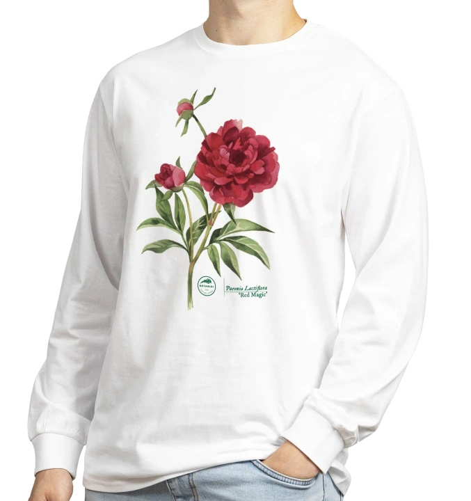 Chinese peony 'Red Magic' — long sleeve t-shirt